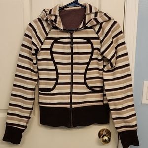 Lululemon striped scuba hoodie Sz 2